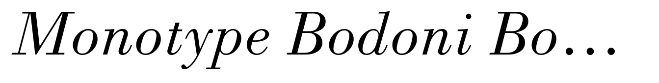 Monotype Bodoni Book Italic